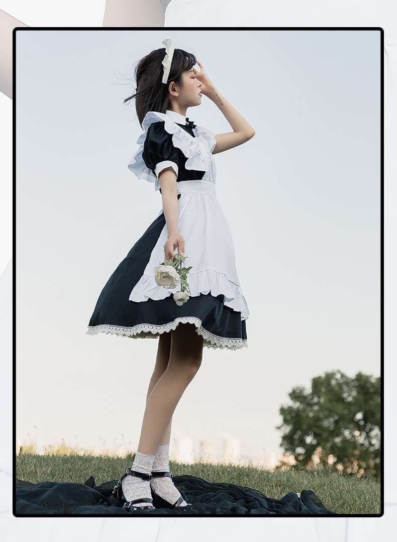 フリルメイド服ワンピース クラシカル
