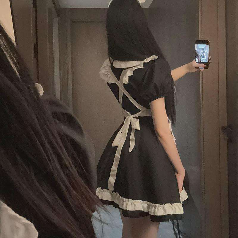 メイド服 ゴシック風フリルメイド衣装