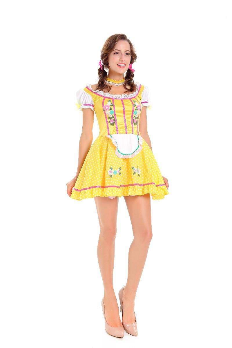 メイド服 ドーテッドフリルメイドワンピース