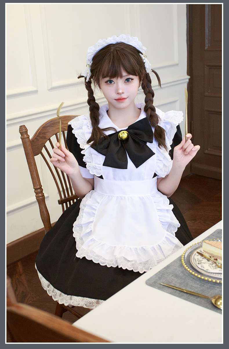 レトロ調フリルメイド服セット