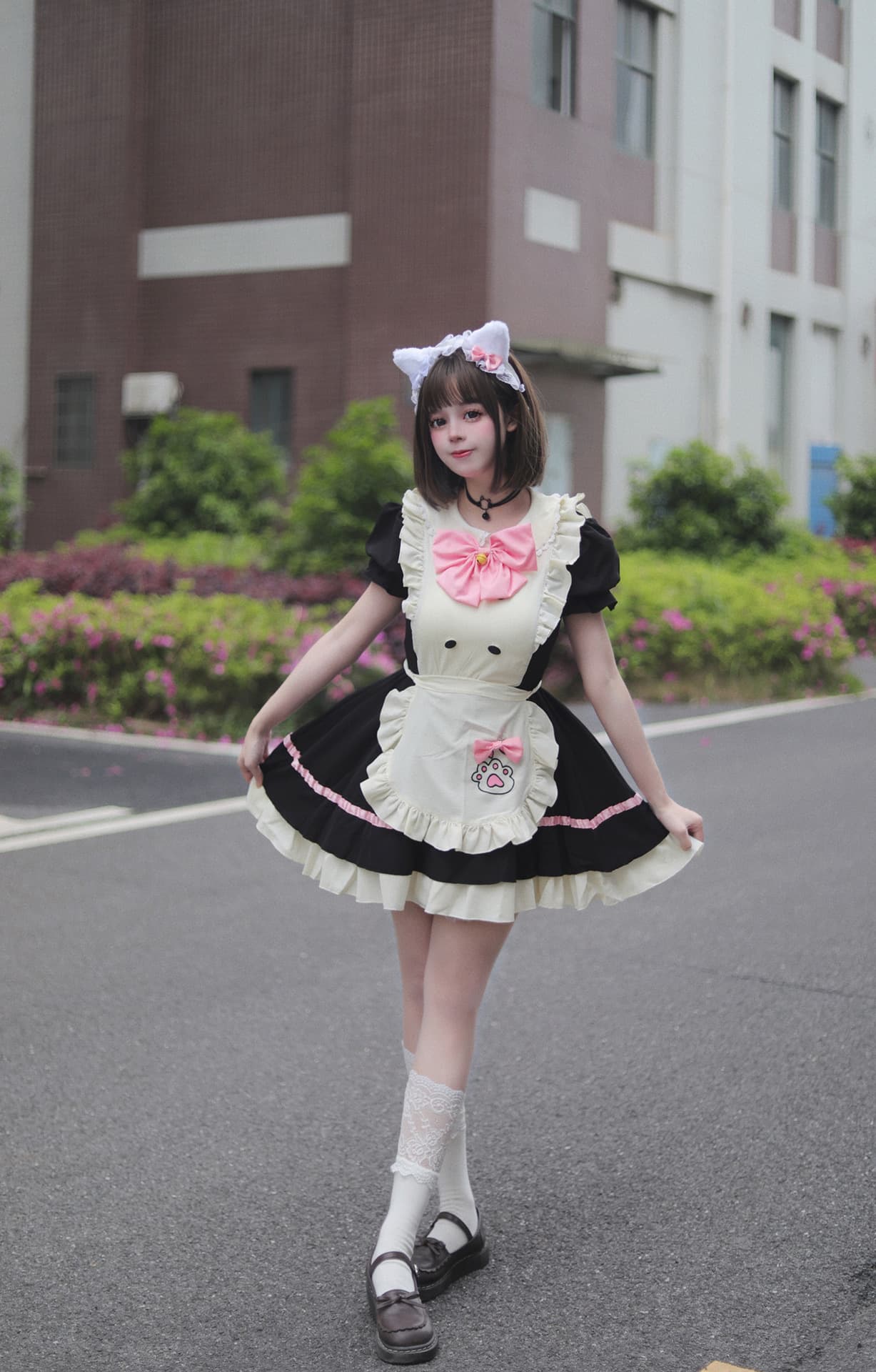 可愛い仔犬風ふんわりメイド服