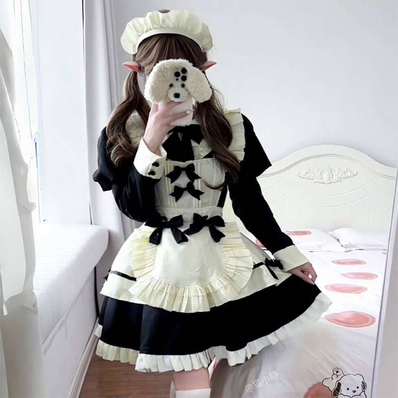 フリルたっぷりメイド服セット クラシカル