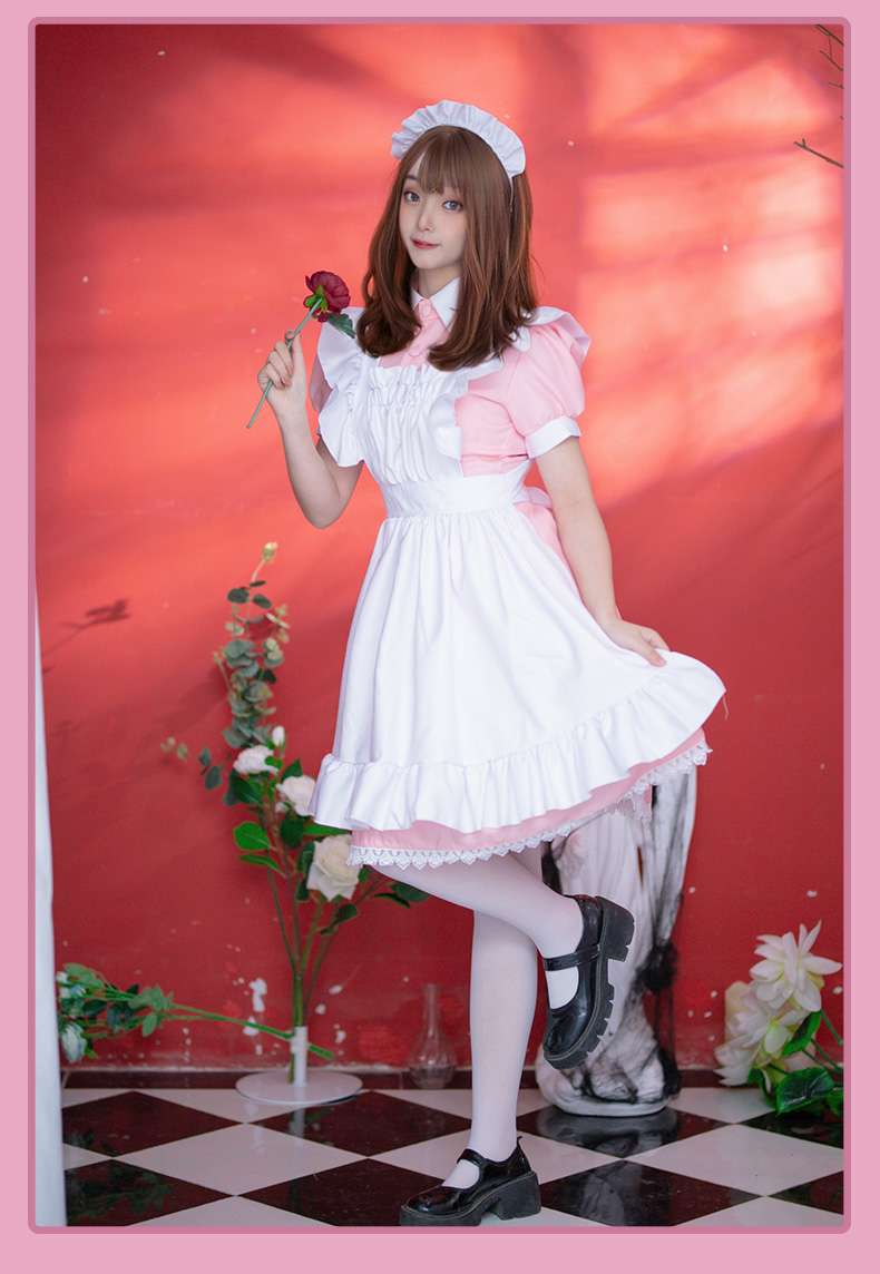 メイド服 フリルたっぷりメイドワンピース