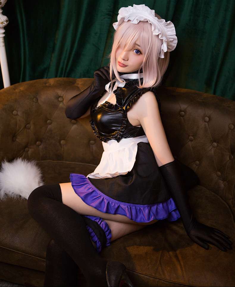メイド服 メイド風フリルエプロンドレス