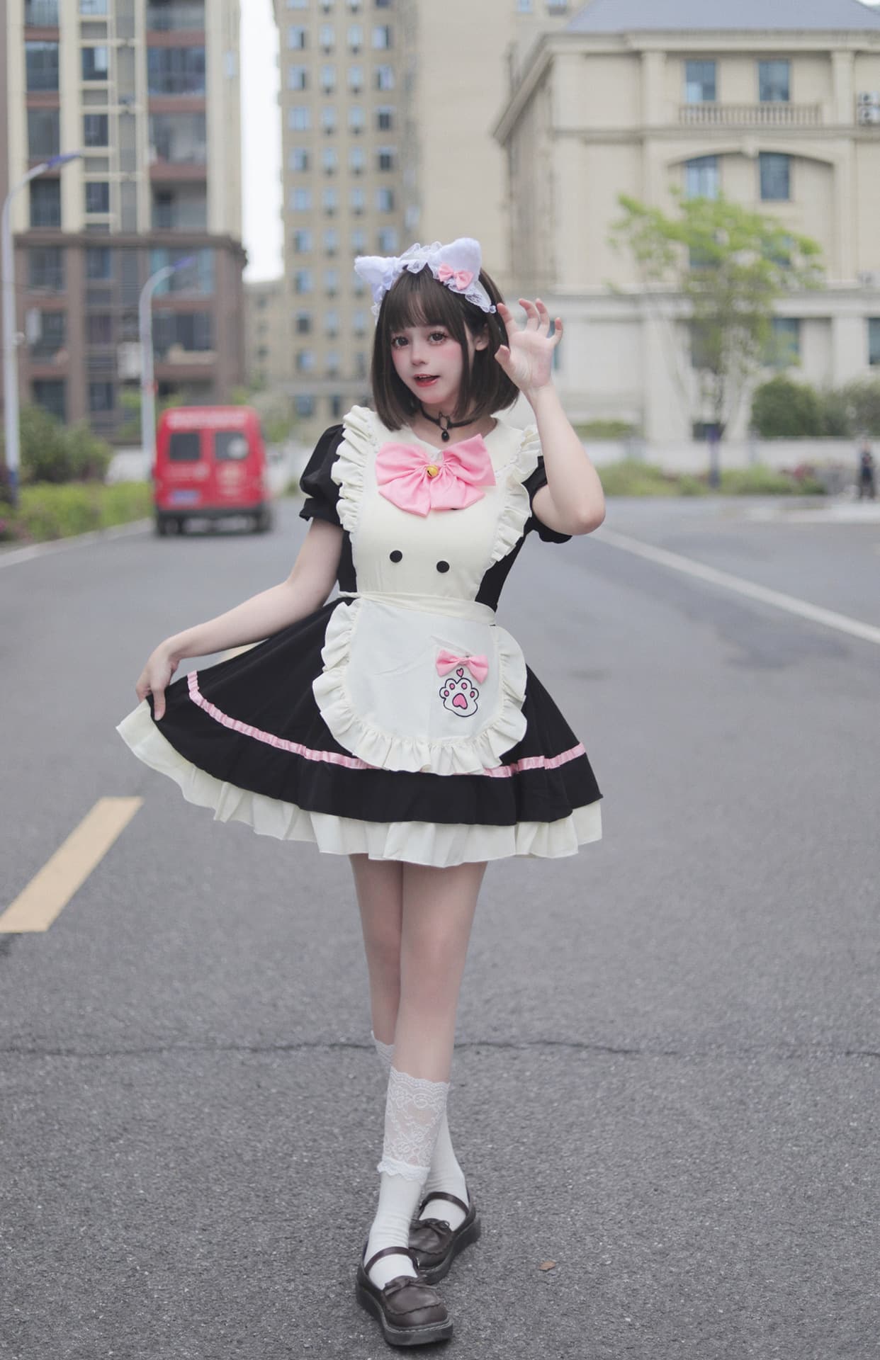 可愛い仔犬風ふんわりメイド服