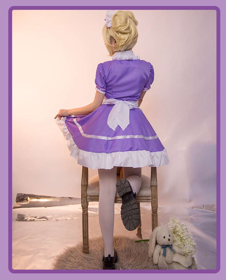 シンプル清楚なメイド服ワンピース