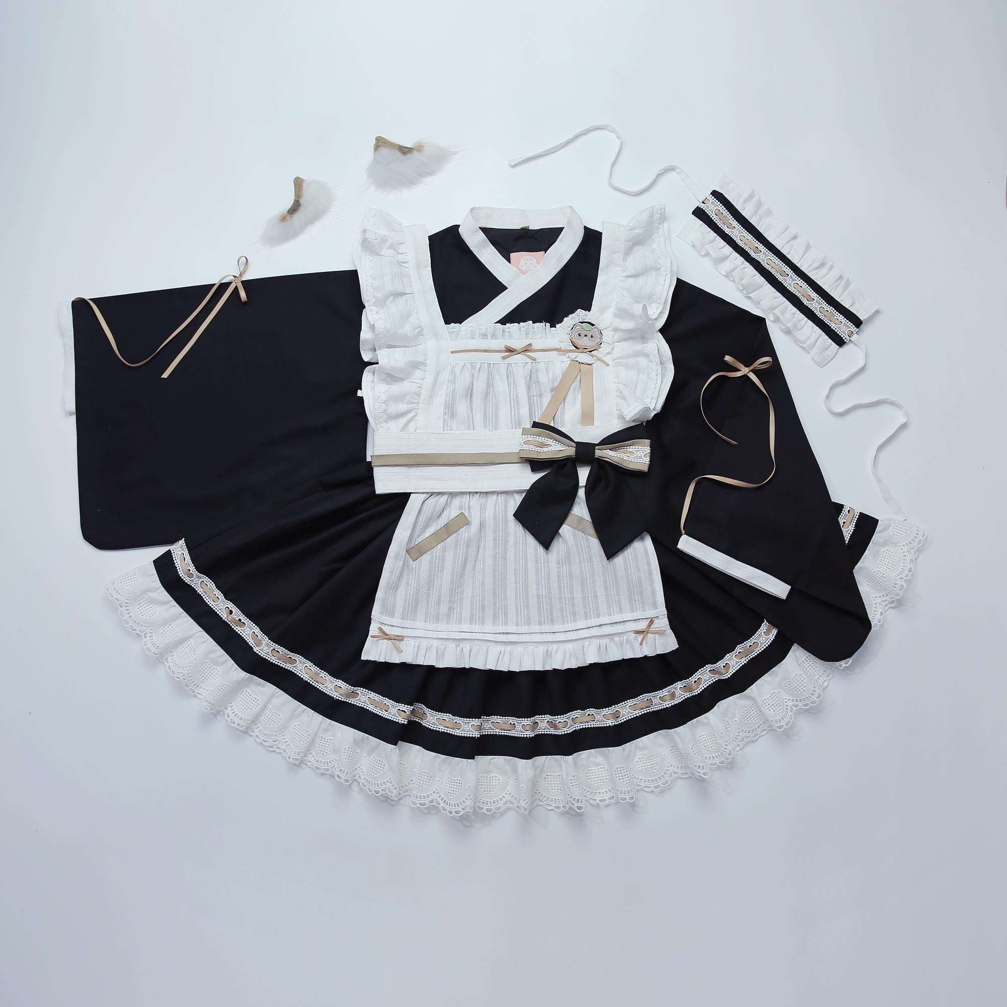 メイド服 和洋折衷メイド風ワンピース