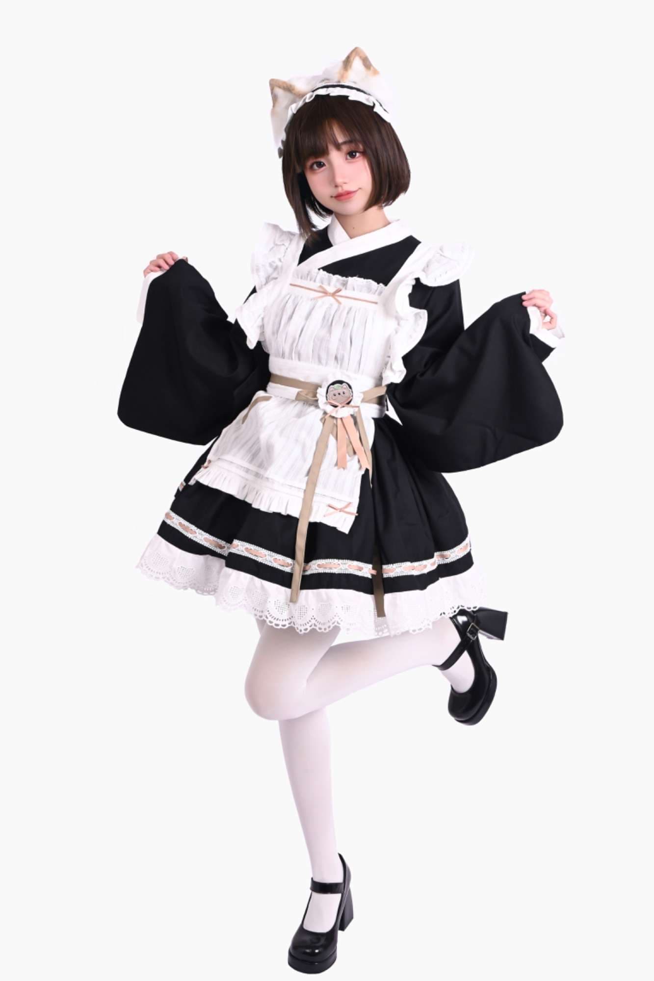 メイド服 和洋折衷メイド風ワンピース