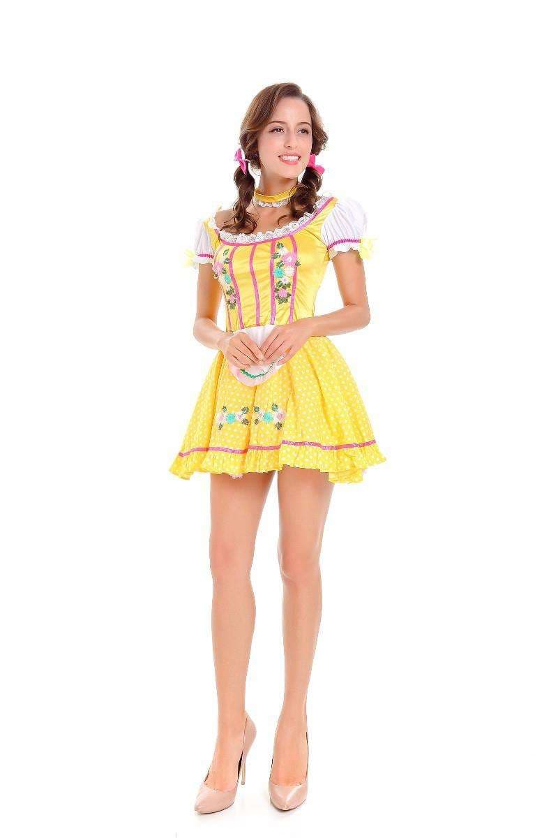 メイド服 ドーテッドフリルメイドワンピース