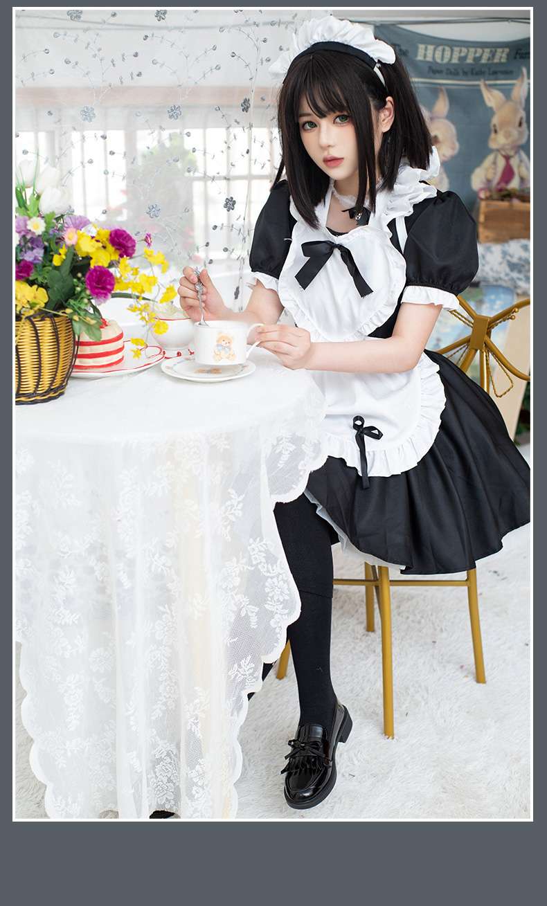 レトロ風メイド服ワンピース