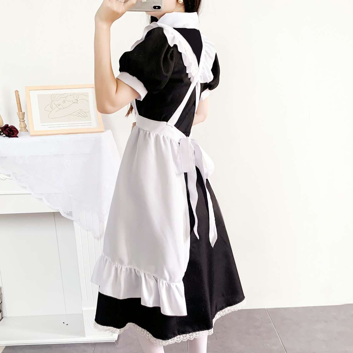 ふんわりメイド服ワンピース