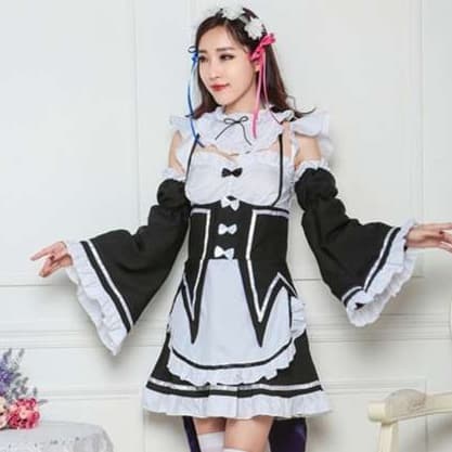 フリルたっぷりメイド服セット