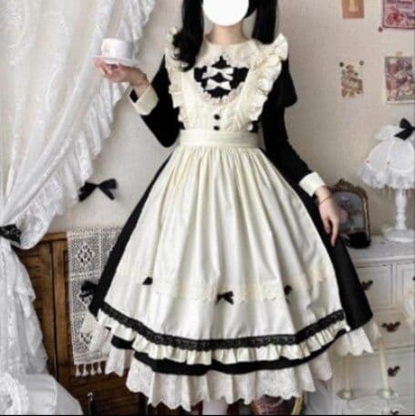 メイド服  黒×白 クラシックメイド ワンピース