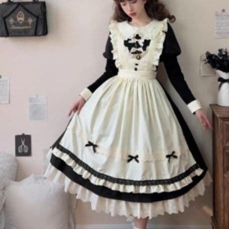 メイド服  黒×白 クラシックメイド ワンピース