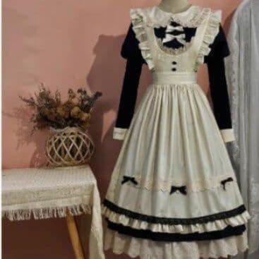 メイド服  黒×白 クラシックメイド ワンピース