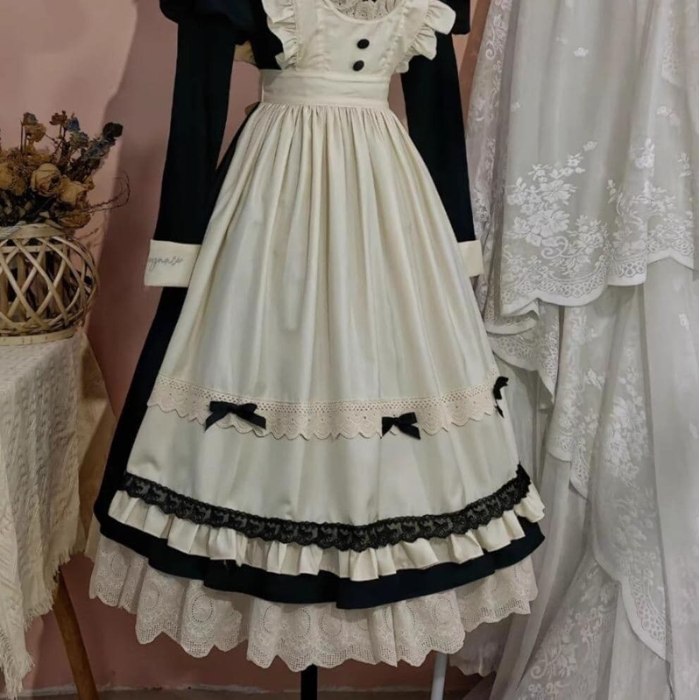 メイド服  黒×白 クラシックメイド ワンピース
