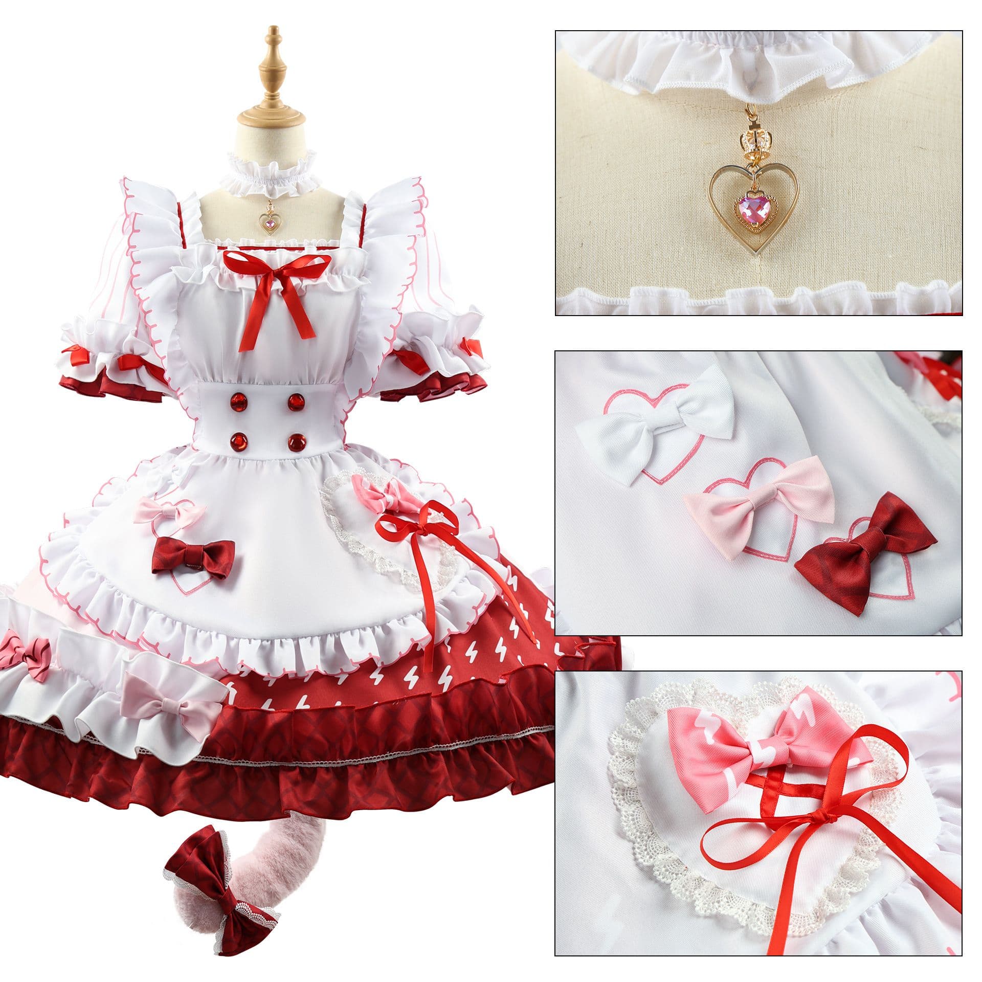 尻尾がキュート！ふんわりメイド服 ドレス風衣装