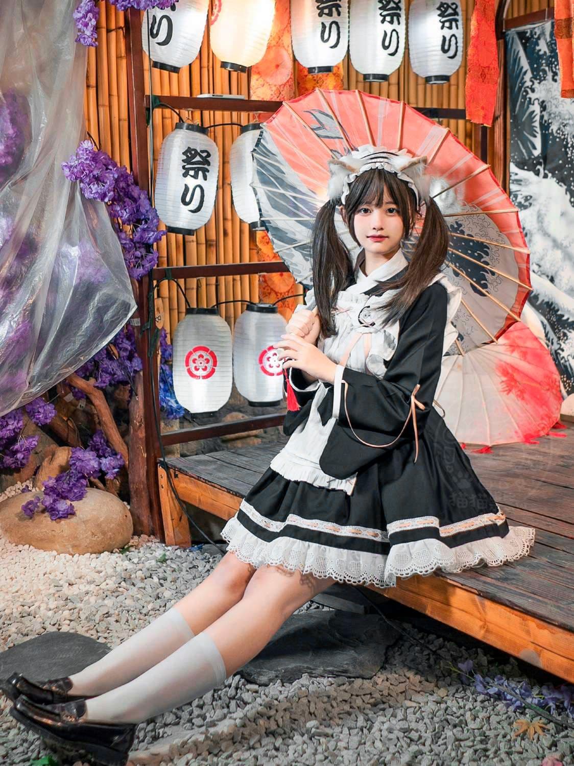メイド服 和洋折衷メイド風ワンピース