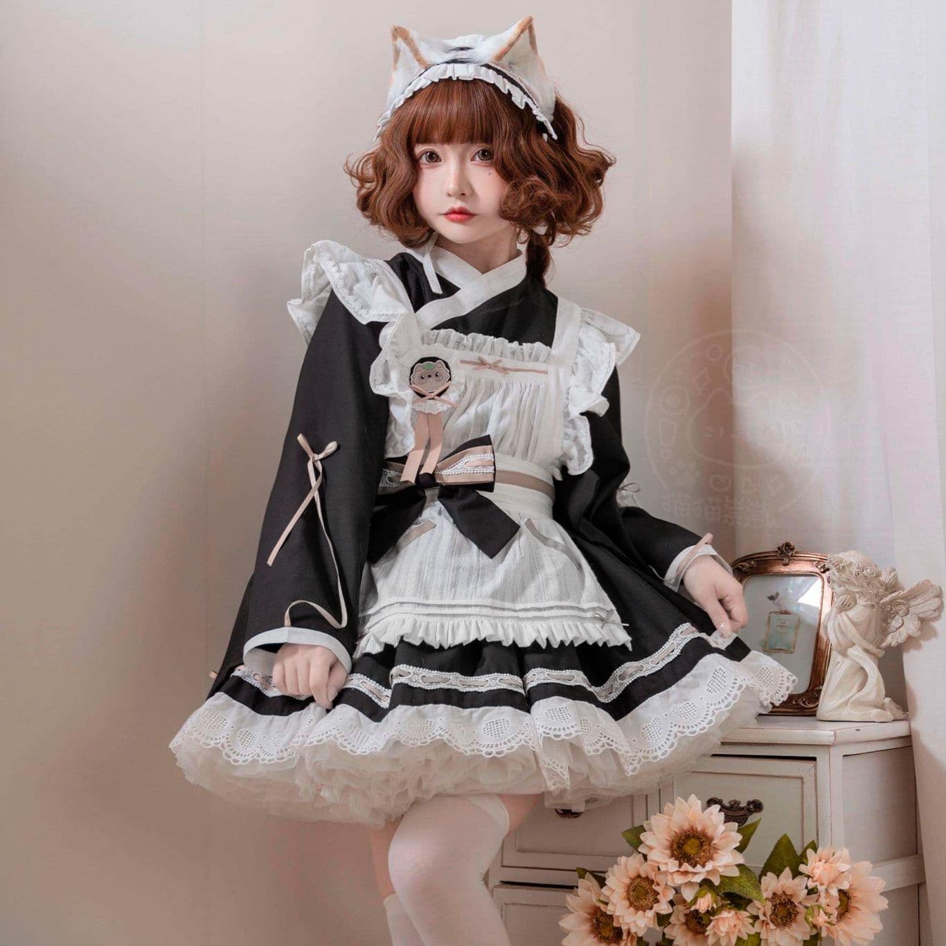 メイド服 和洋折衷メイド風ワンピース