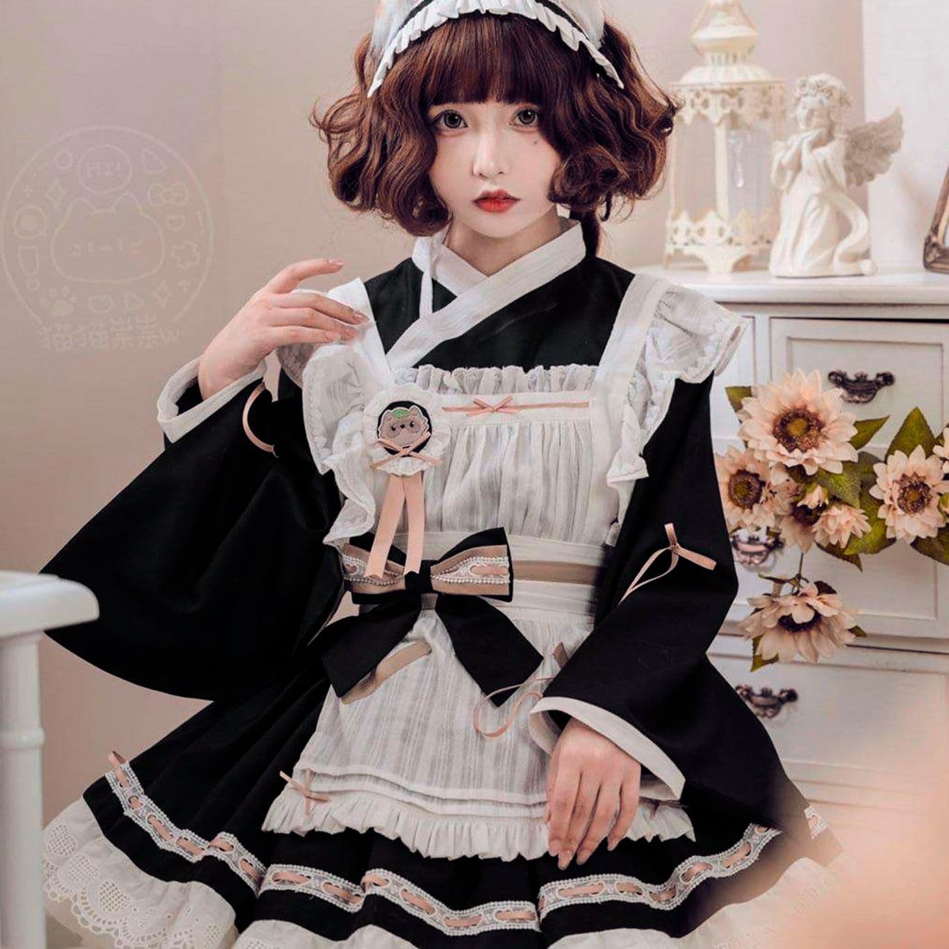 メイド服 和洋折衷メイド風ワンピース