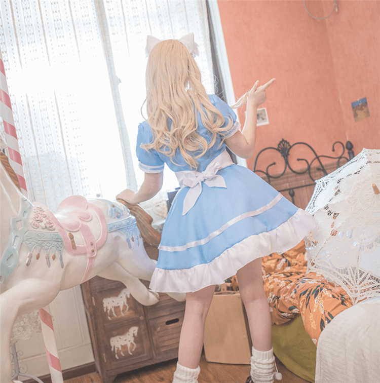 メイド服 ふんわりメイド風フリルワンピース