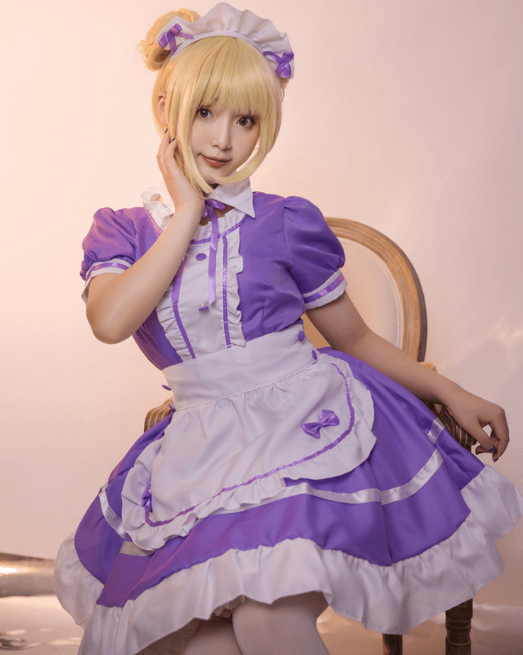 メイド服 ふんわりメイド風フリルワンピース