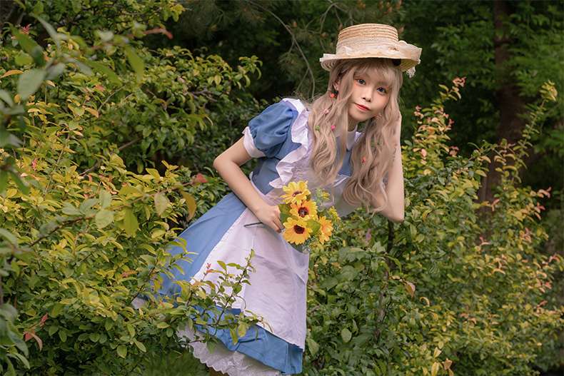 メイド服 森の中の乙女メイド風ワンピース　クラシカル