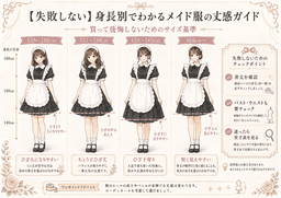 【失敗しない】身長別でわかるメイド服の丈感ガイド｜買って後悔しないためのサイズ基準