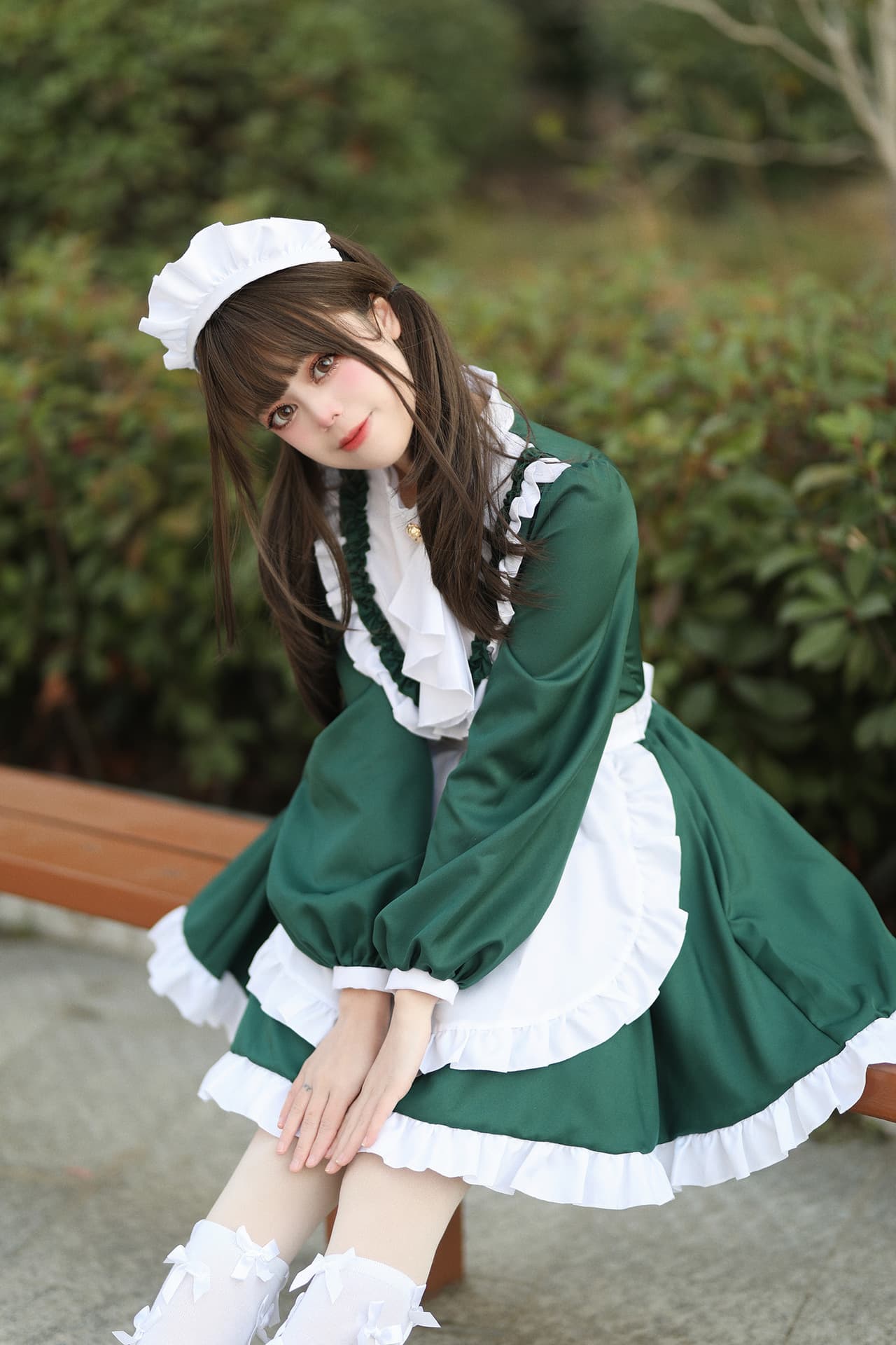 メイド服 ふんわりフリルメイドワンピース