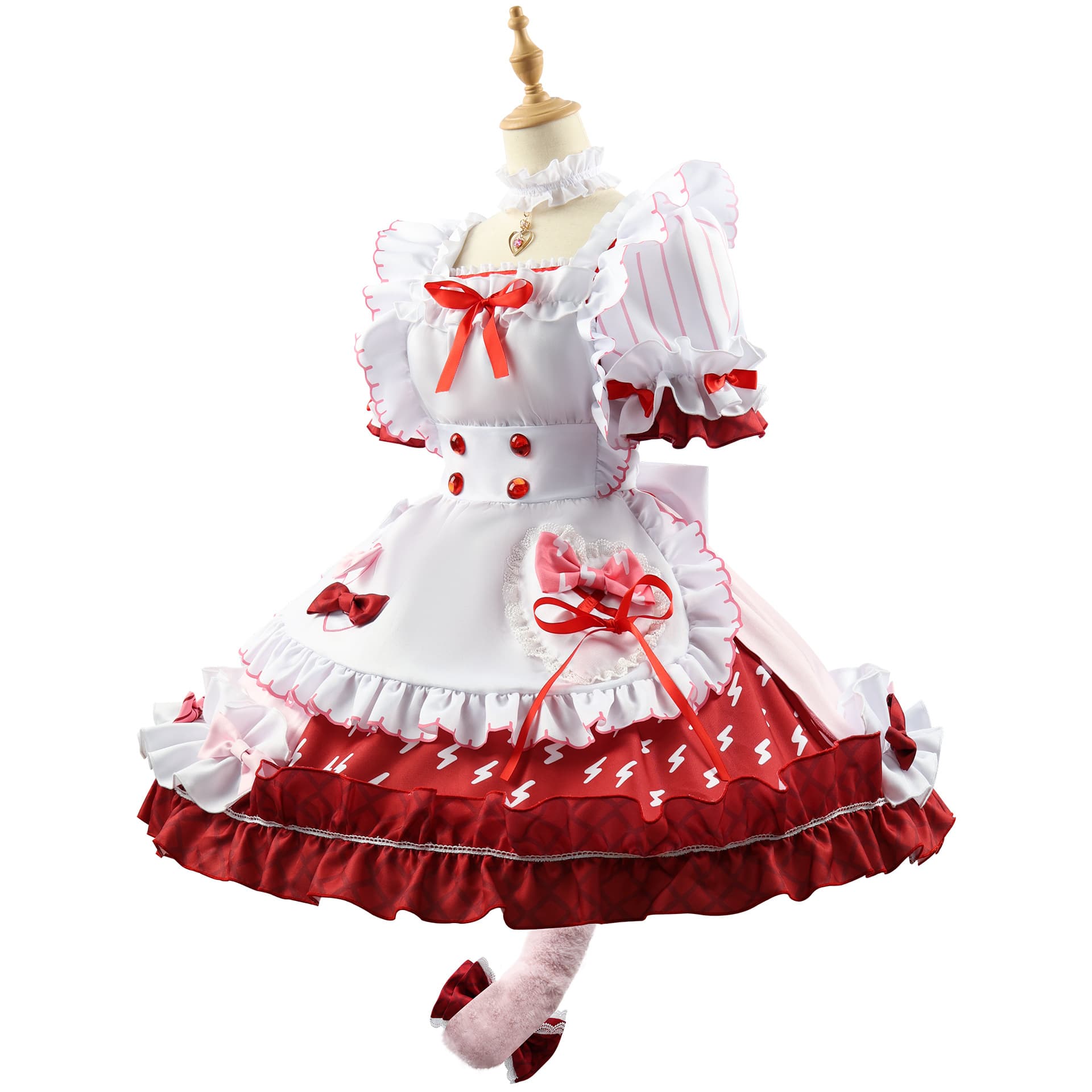 尻尾がキュート！ふんわりメイド服 ドレス風衣装