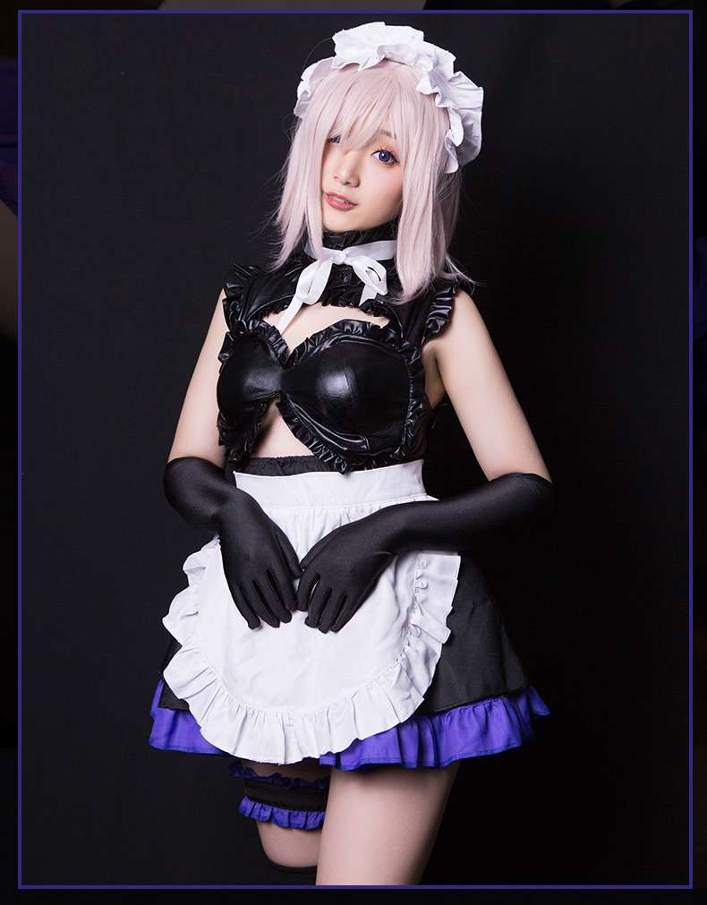 メイド服 メイド風フリルエプロンドレス