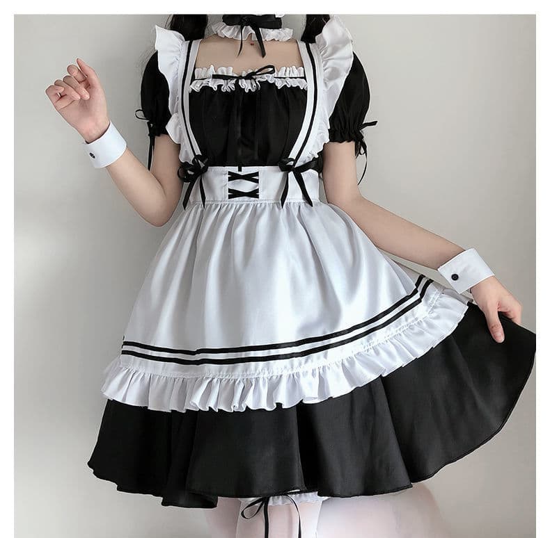 メイド服 フリルたっぷりメイドコスチュームセット