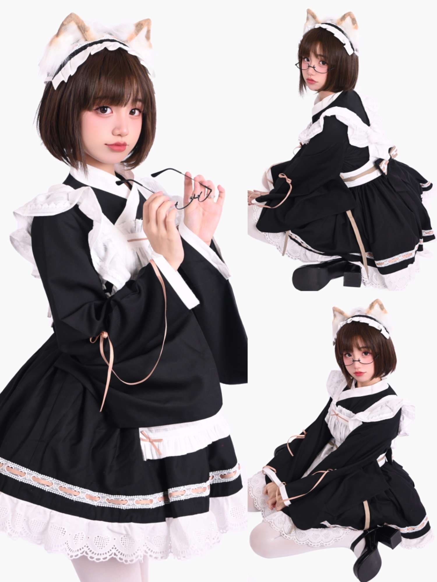 メイド服 和洋折衷メイド風ワンピース