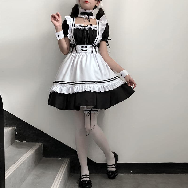 メイド服 フリルたっぷりメイドコスチュームセット