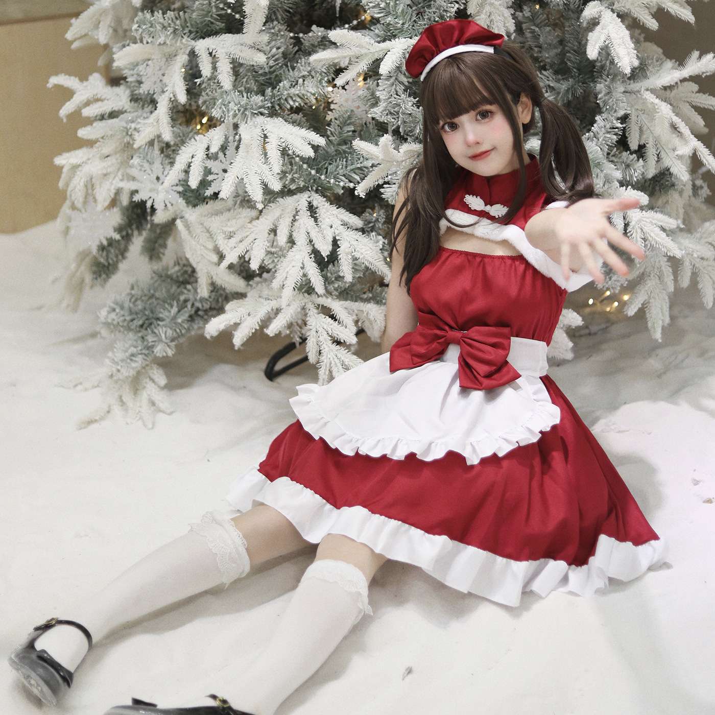 メイド服 クリスマスメイド風コスチューム