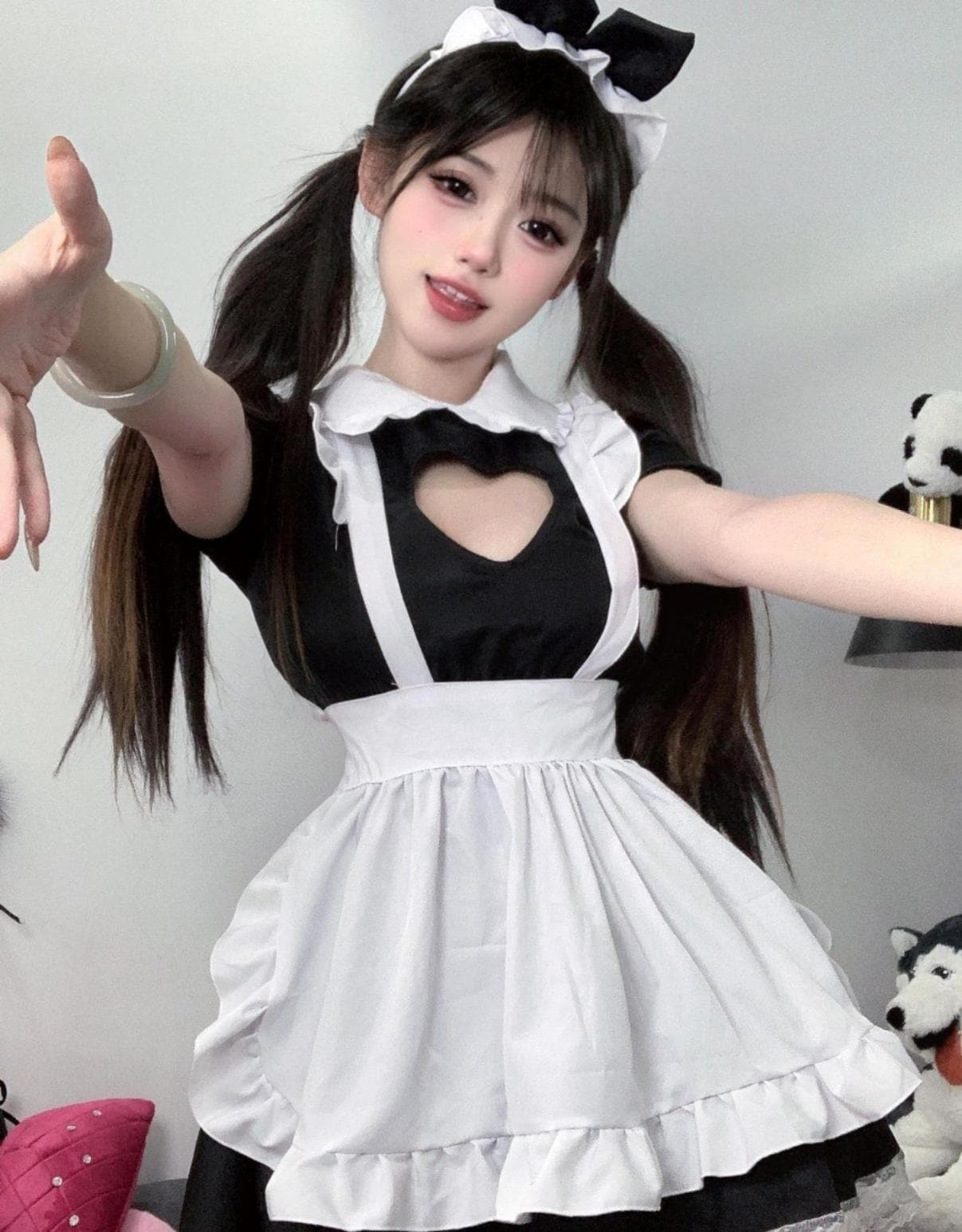 ハートカット メイド服 お嬢様スタイル