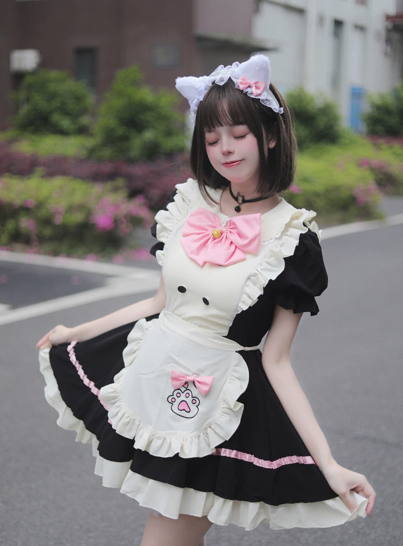 可愛い仔犬風ふんわりメイド服