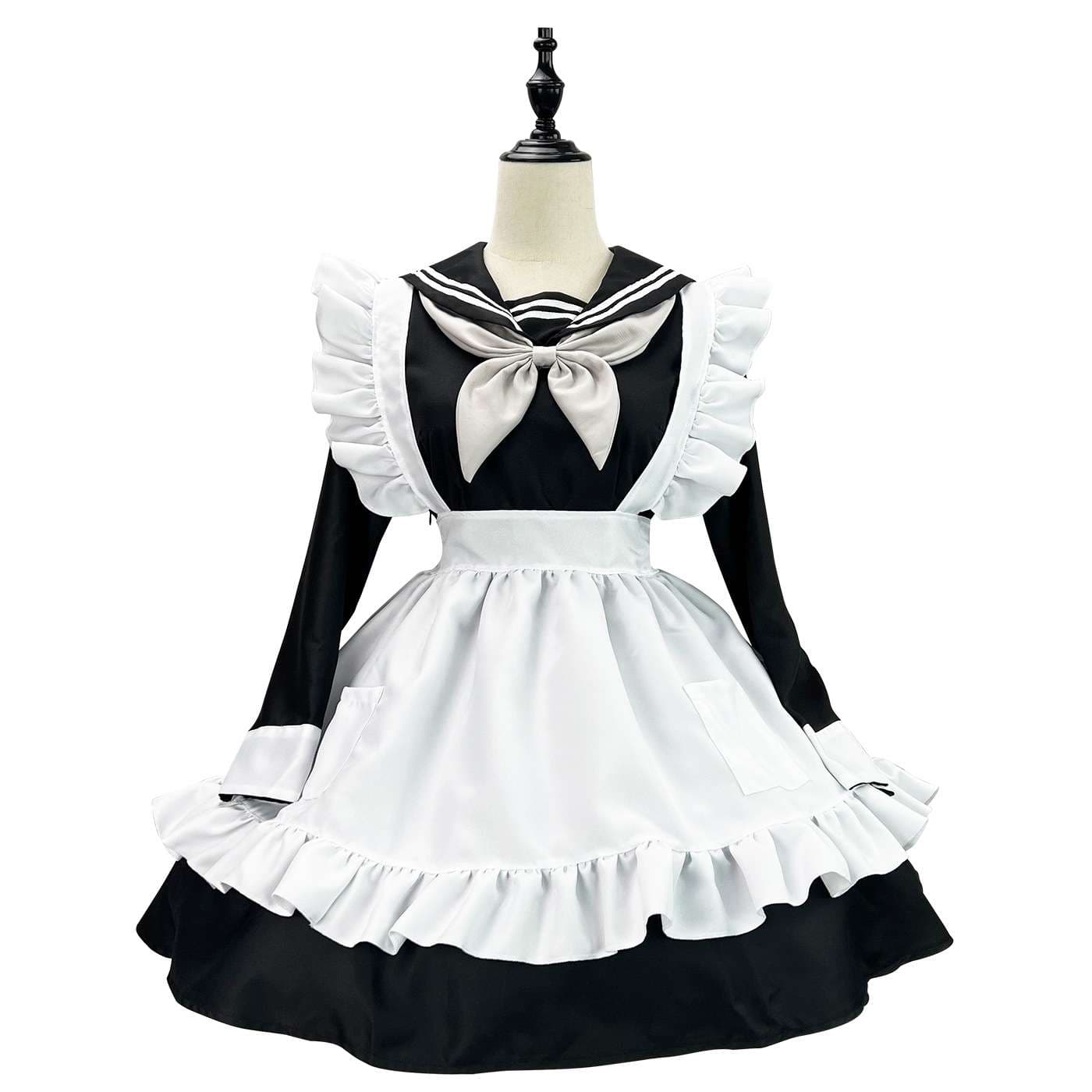 メイド服 フリル装飾メイド風ワンピース