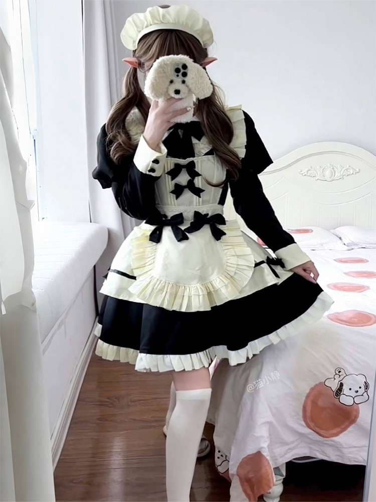 フリルたっぷりメイド服セット