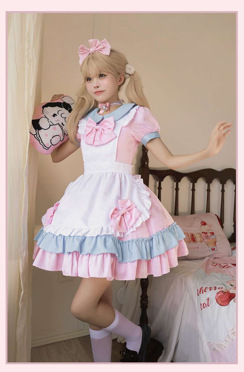 メイド服 ふんわりメイドリボンワンピース