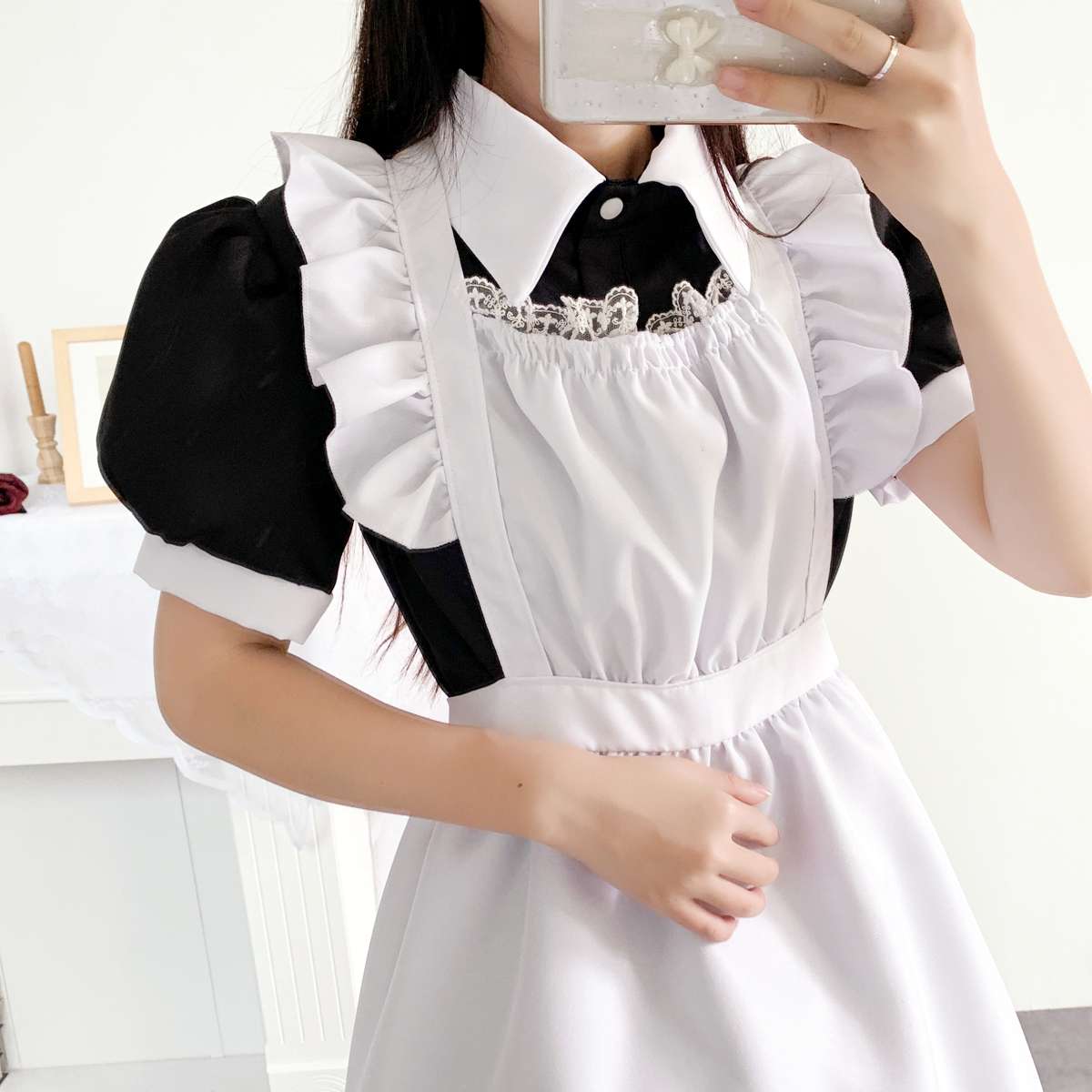 ふんわりメイド服ワンピース