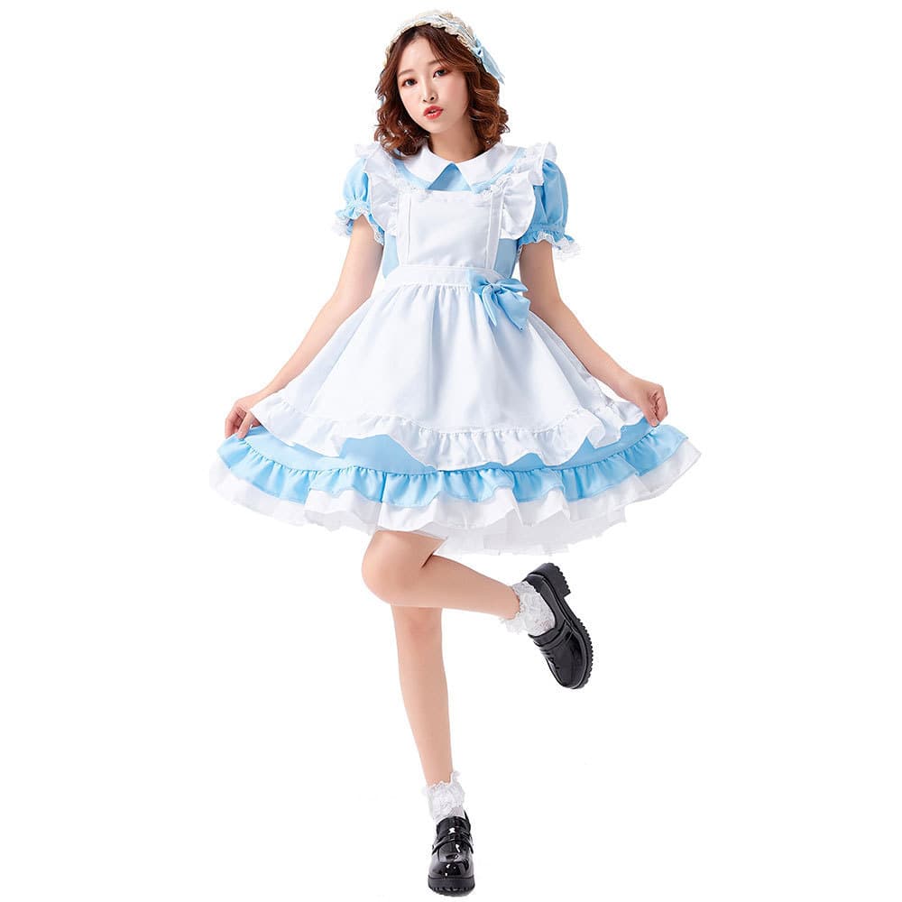 ふんわりメイド服フリルワンピース