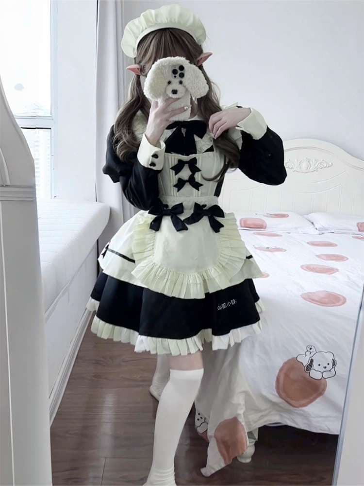フリルたっぷりメイド服セット