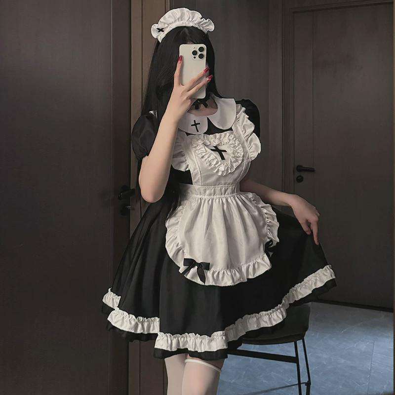 メイド服 ゴシック風フリルメイド衣装