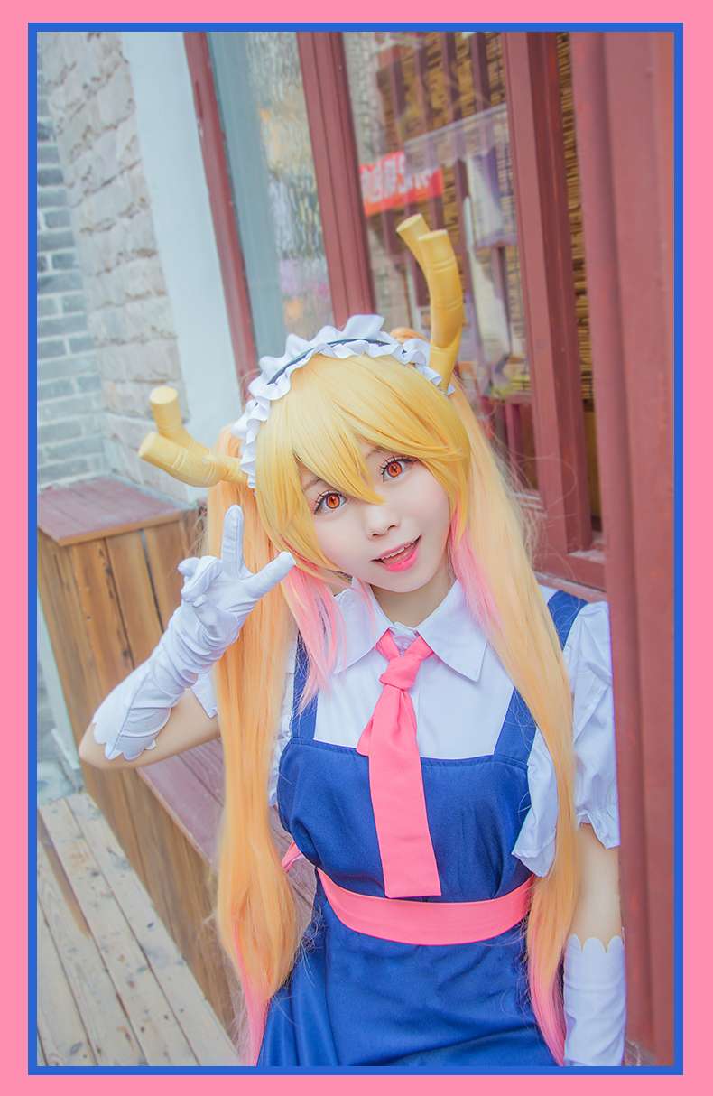 メイド服 メイドカフェ制服 フリル付きエプロンドレス