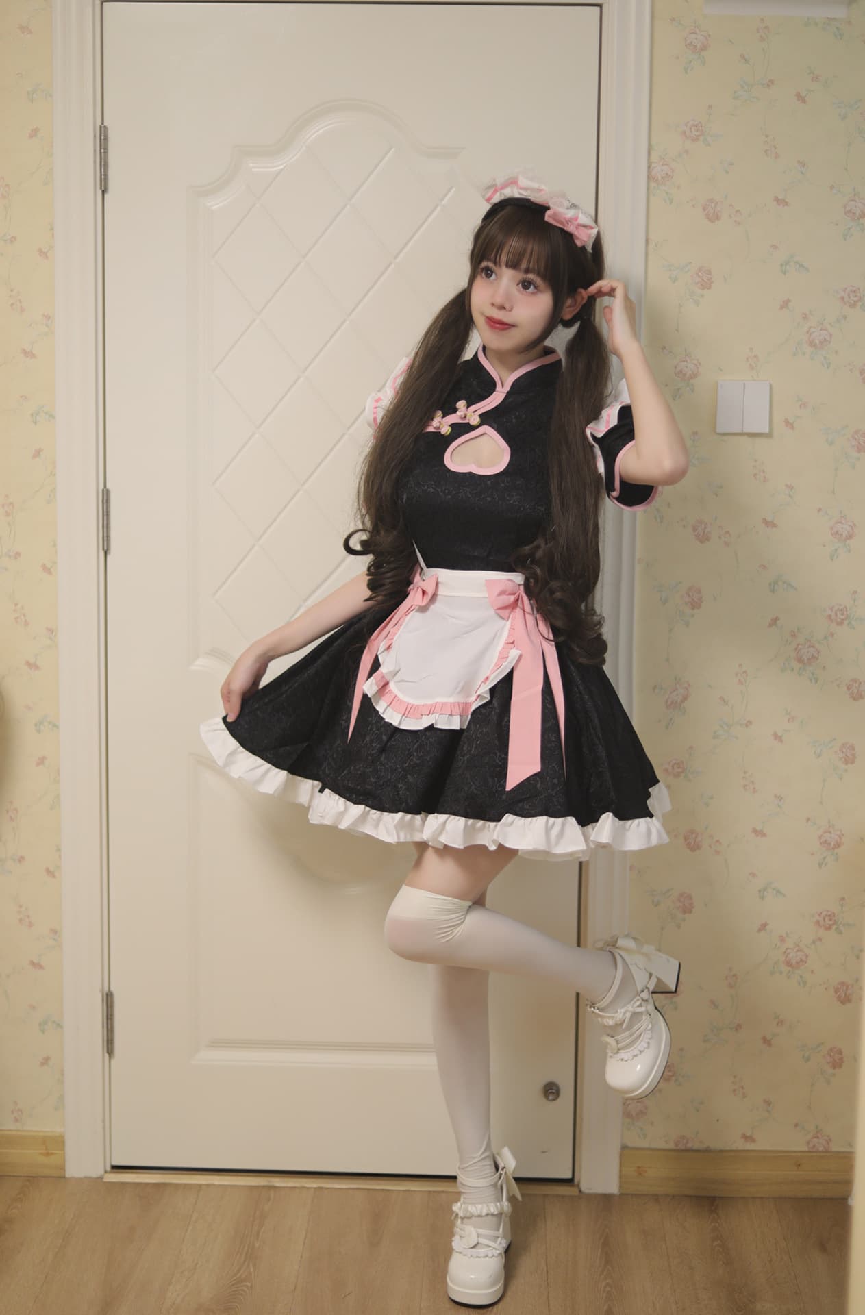 メイド服 チャイナ風優雅メイド服セット