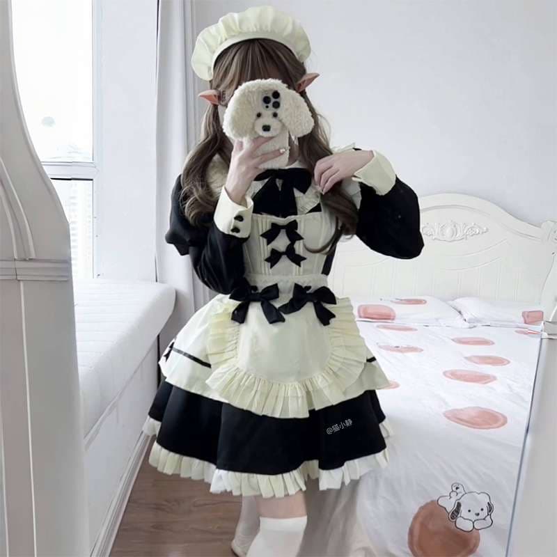 フリルたっぷりメイド服セット クラシカル