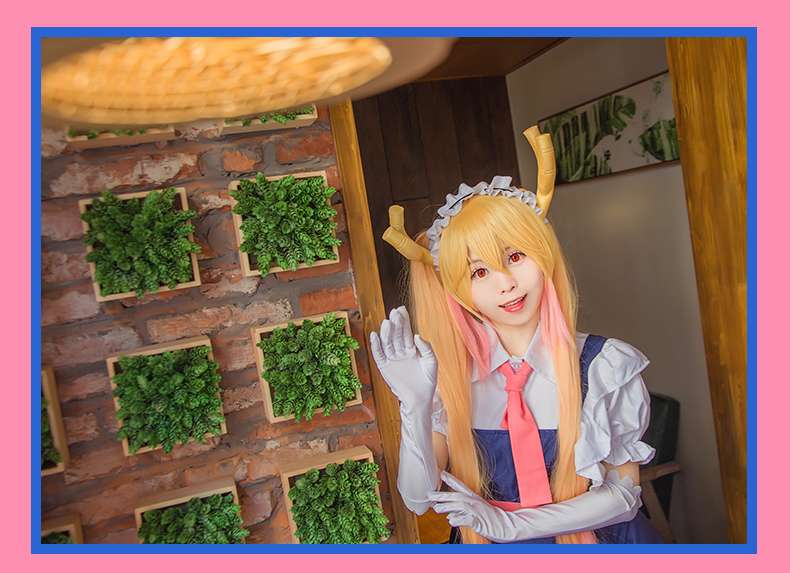 メイド服 メイドカフェ制服 フリル付きエプロンドレス