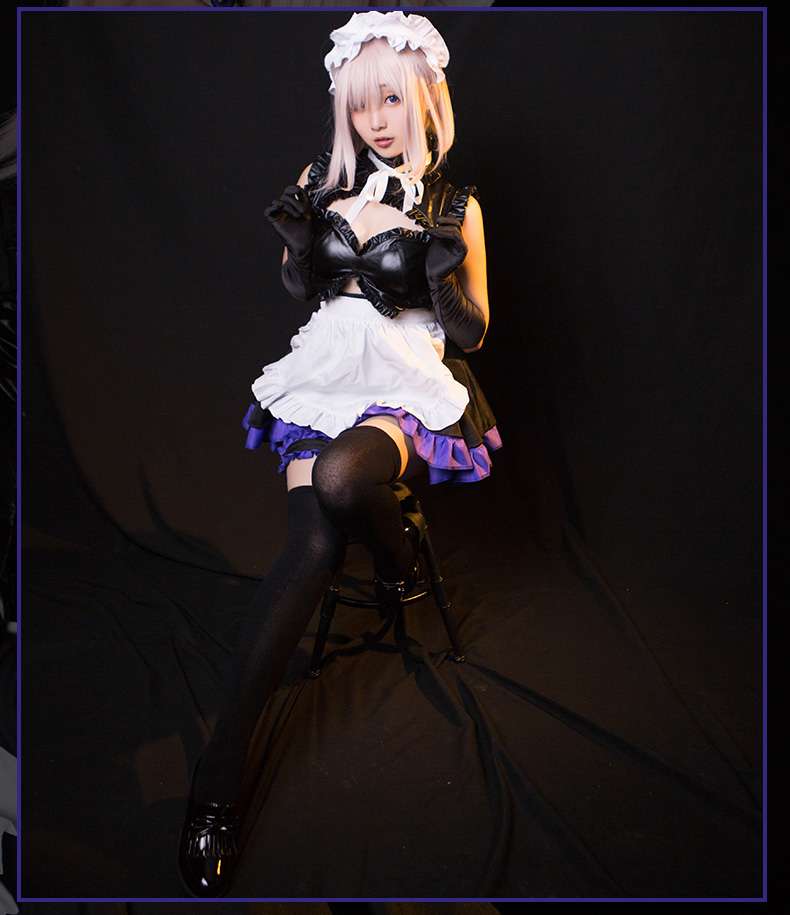 メイド服 メイド風フリルエプロンドレス