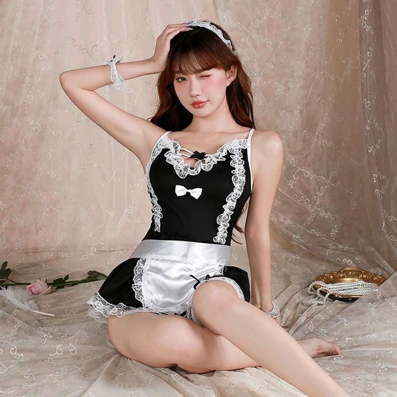 メイド服 レース装飾メイドコスチューム
